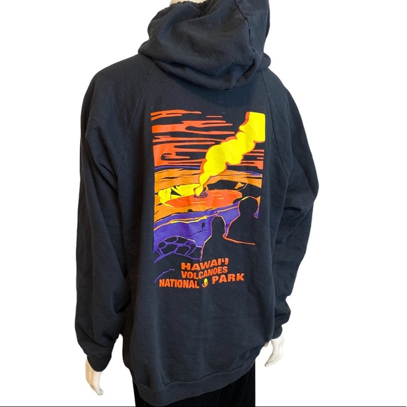 California Fleece Other - Hawaiʻi Volcanoes National Park Black Hoodie 2XL